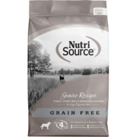 NutriSource Senior Grain Free Dry Dog Food Turkey 4lb