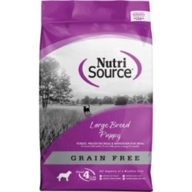 NutriSource Large Breed Puppy Grain Free Dry Dog Food Turkey and Cranberry 4lb