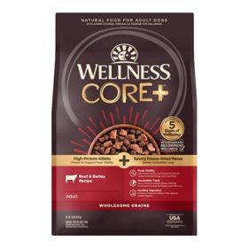 Wellness Core+ -18 lb nutrient dense Beef & Barley