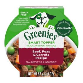 Greenies Toppers-Beef,Peas & Carrots-case of 10