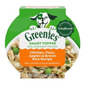 Greenies Toppers-Chicken,Peas,Apples,Br Rice,case of 10