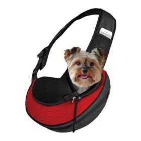 Katziela Expandable Sling Bag for Small Breed Dogs - Red