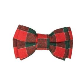 Fashion Pet Bow Tie Plaid Red - XS, Sm