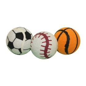 Multipet Sports Balls - 2.5 in each - bag of 3