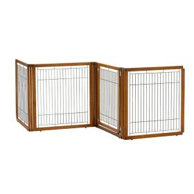 Richell Convertible Elite 4 Panel Pet Gate  Autumn Matte
