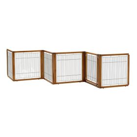 Richell Convertible Elite 6 Panel Pet Gate  Autumn Matte