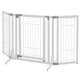 Richel Premium Plus Freestanding Pet Gate  Origami White