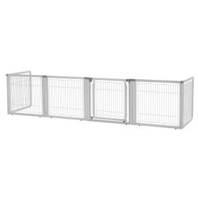 Richell Convertible Elite 6 Panel Pet Gate  Origami White