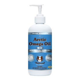 Natural Dog Company Dog Arctic Omega Oil Formula – Bottle & Pump Included 16oz.