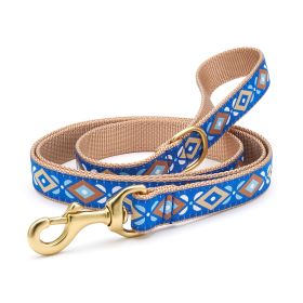 5' NARROW AZTEC BLUE LEAD w/D-RING