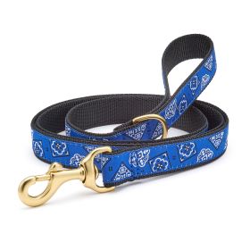 5' WIDE BLUE BANDNA LEAD w/D-RING