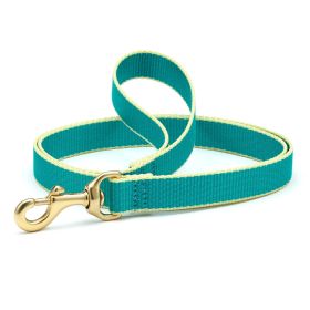 5' WIDE TEAL/YELLOW COLOR MARKET LEAD w/D-RING