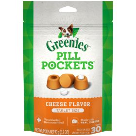 Greenies Pill Pockets Dog Treats Cheese Tablet 30 Count 3.2oz.