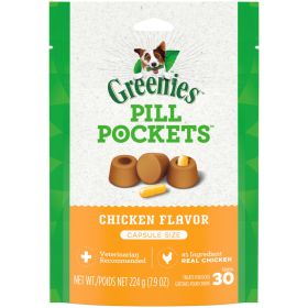 Greenies Pill Pockets for Capsules Chicken, 30 ct, 7.9 oz
