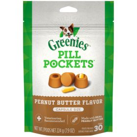 Greenies Pill Pockets for Capsules Peanut Butter, 30 ct, 7.9 oz.