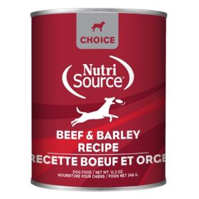 Nutrisource Dog Choice Beef & Barley 12.3oz. (Case of 12)