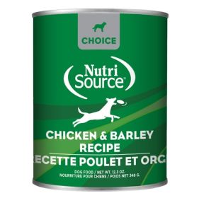 Nutrisource Dog Choice Chicken & Barley 12.3oz. (Case of 12)