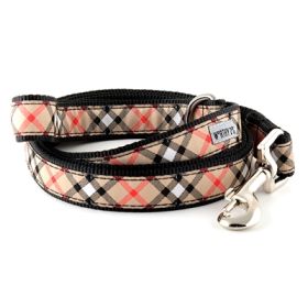 Bias Plaid Tan Small 5/8 in Lead