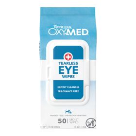 Tropiclean Dog & Cat Oxymed Tearless Eye Wipes – 50 Count