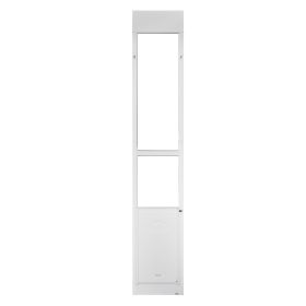 VEVOR Dog Door for Sliding Glass Door, 91 to 96 in Adjustable Height, Aluminum Alloy Frame with Metal Rotating Hinges, Lock Design