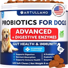 Probiotics for Dogs Support Gut Health Itchy Skin Allergies Immunity Yeast Balance Dog Probiotics and Digestive Enzymes with Prebiotics Reduce Di