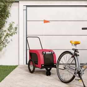 Pet Bike Trailer Red and black Oxford fabric, iron, PVC Medium