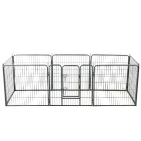 Dog Playpen Black Powder-coated steel 31.5x31.5 in per panel