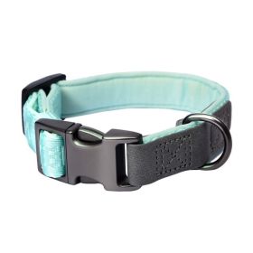 PETMARVEL Heavy Duty Solid Dog Collar Neoprene Padded 1 In Wide (Option: Mint Green-Small)