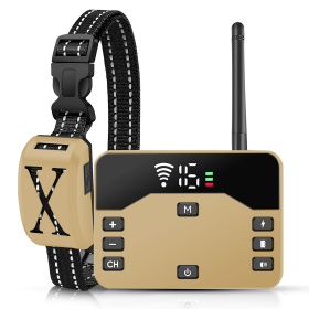 2 In 1 Wireless Electric Dog Fence (Color: Gold)