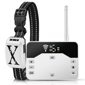 2 In 1 Wireless Electric Dog Fence (Color: White)