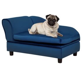 Pet Sofa Bed Couch with Storage, Pet Sofa for Cats and Small Dogs (Option: Blue-740x485x165 mm)