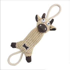 Squeal and Natural Jute Rope Toy (Option: Brown)